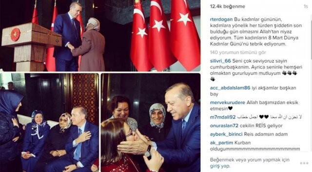 Cumhurbaşkanı Erdoğan&#039;dan Kadınlar Günü paylaşımı