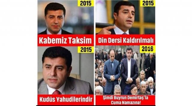 Kabemiz Taksim diyen Demirtaş&#039;ın değişimi caps oldu