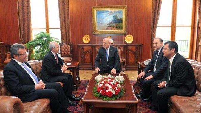 TBMM Başkanı Kahraman, Kılıçdaroğlu&#039;nu kabul etti