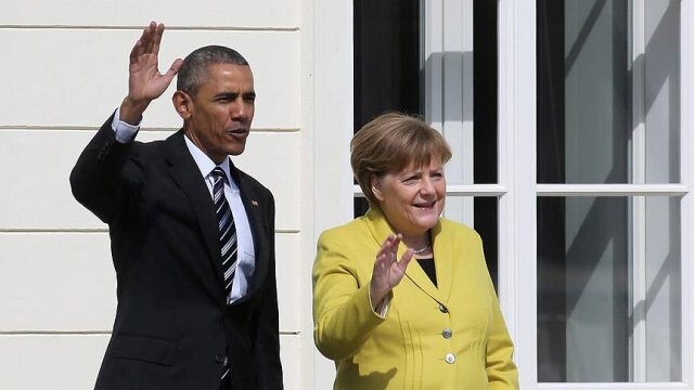 ABD Başkanı Obama ile Almanya Başbakanı Merkel bir araya geldi