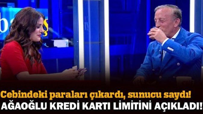 Ali Ağaoğlu kredi kartı limitini açıkladı