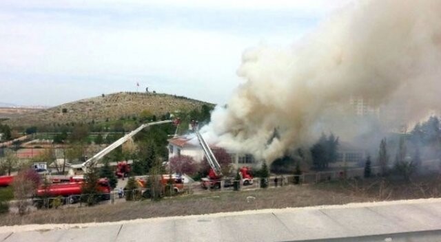Başkent&#039;te askeri bölgede yangın