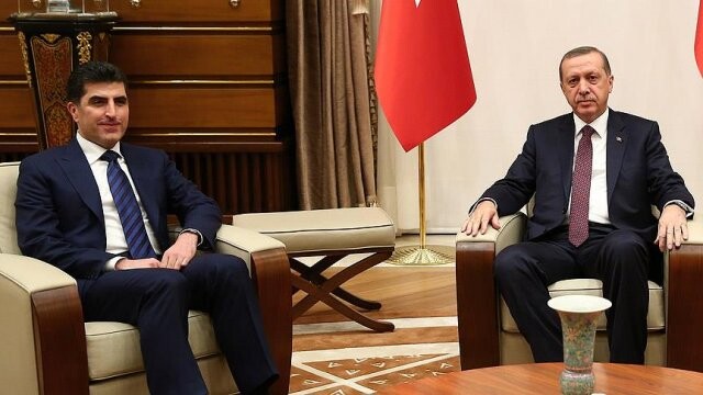 Cumhurbaşkanı Erdoğan IKBY Başbakanı Barzani&#039;yi kabul etti