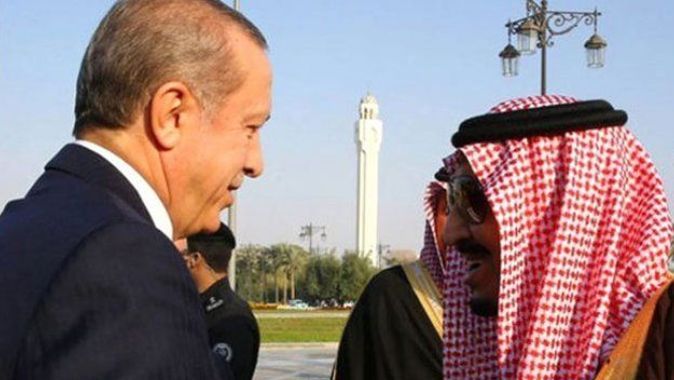 Suudi Kral Selman Bin Abdülaziz&#039;i, Cumhurbaşkanı Erdoğan Karşıladı