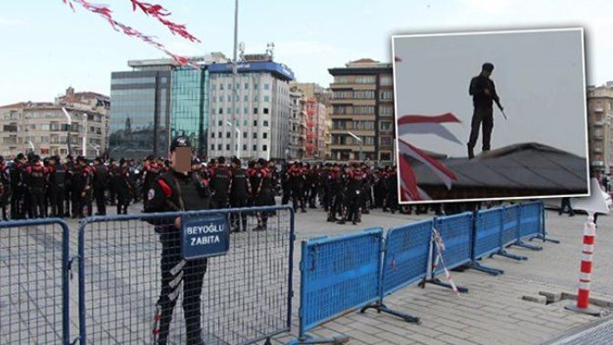Taksim Meydanı&#039;nda &#039;özel harekat polisli&#039; geniş güvenlik önlemi