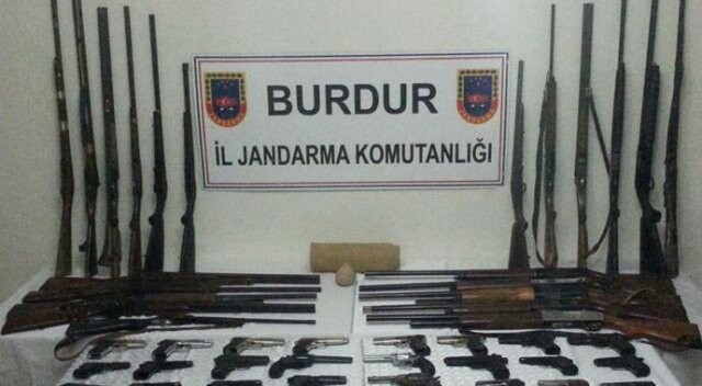 Burdur&#039;da 51 silah daha ele geçirildi