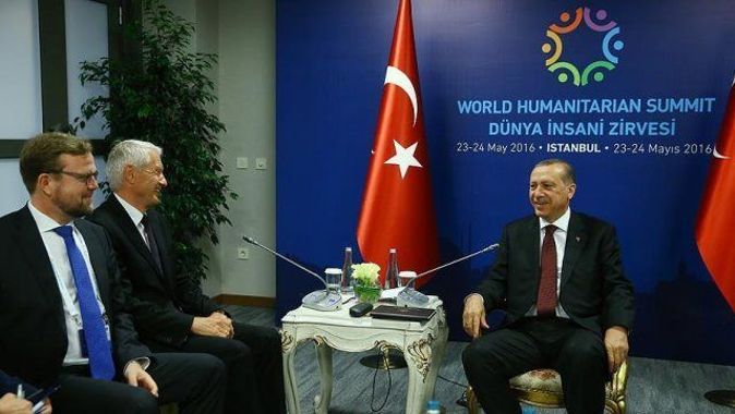 Cumhurbaşkanı Erdoğan, Jagland ve Al Sani&#039;yi kabul etti