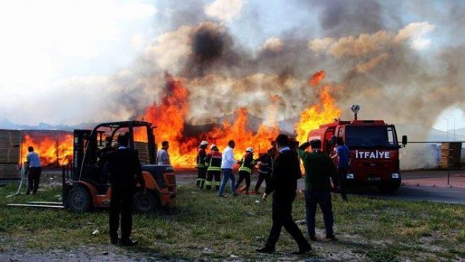 Kayseri&#039;de korkutan yangın