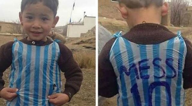 Poşetten Messi forması giyen Afgan çocuğun hayatı kabusa döndü!