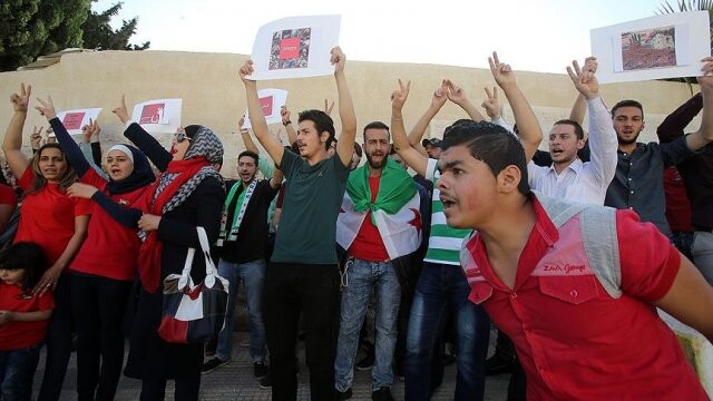 Ürdün&#039;de Halep&#039;e destek gösterisi