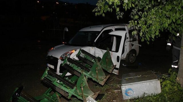 Yozgat&#039;ta polis aracı kaza yaptı: 2 yaralı