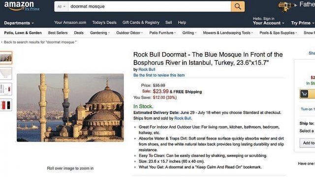 Amazon&#039;un cami resimli paspaslarının çoğu satıştan kaldırıldı