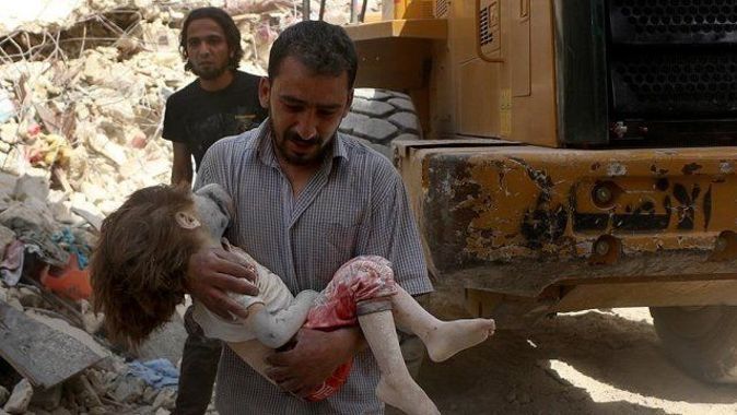 Halep&#039;te yerleşim yerine saldırı: 8 ölü