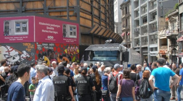 HDP İstiklal&#039;de olay çıkarttı, polis müdahale etti