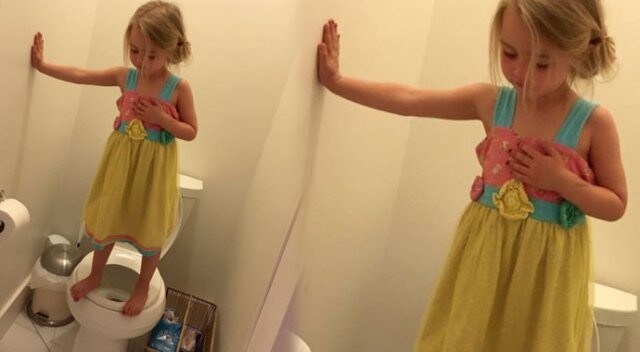 Küçük kızın tatbikat fotoğrafı sosyal medyayı sarstı