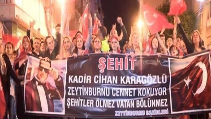 Zeytinburnu&#039;nda şehitler için yürüyüş