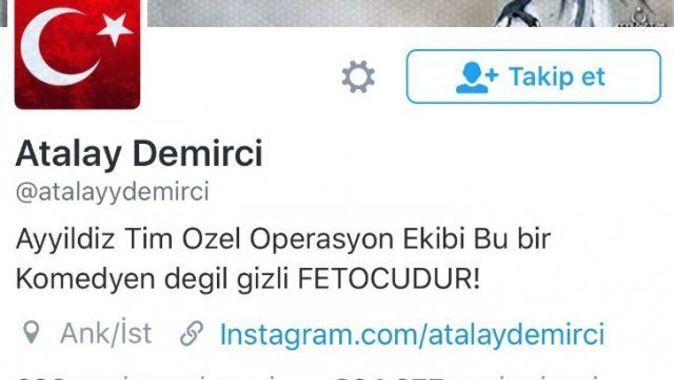 Atalay Demirci&#039;nin Twitter hesabı hacklendi
