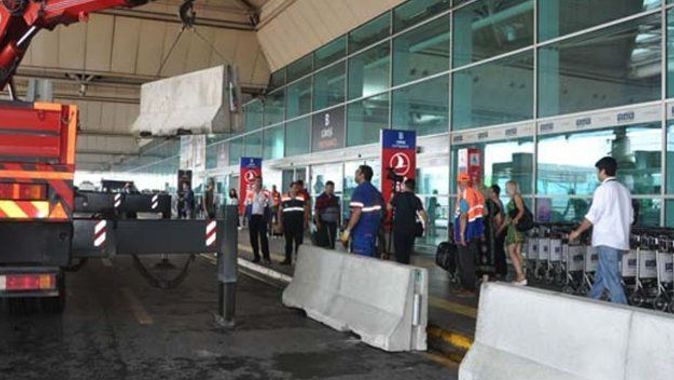 Atatürk Havalimanı’nda beton bariyerli önlem
