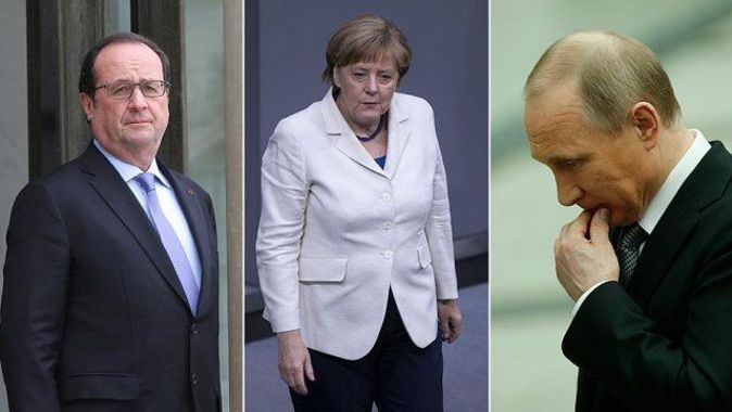 Hollande, Merkel ve Putin, Ukrayna krizini görüştü