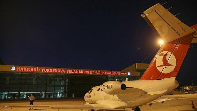 Selahaddin Eyyubi Havalimanı&#039;na 11 ay sonra ilk kez uçak indi