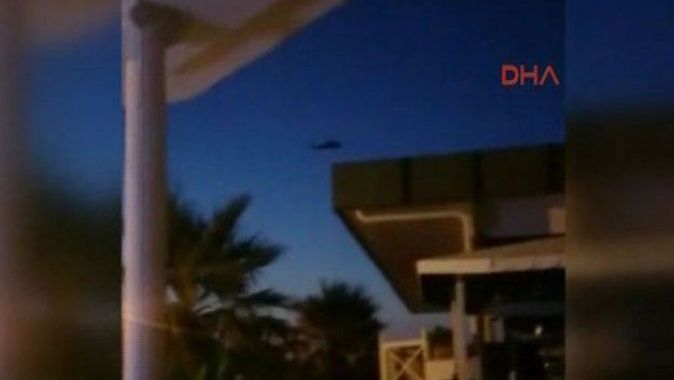 Darbeci askerleri almaya gelen helikopterin kaçış anı kamerada