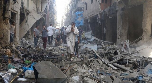 Halep&#039;te hava saldırısı: 14 ölü