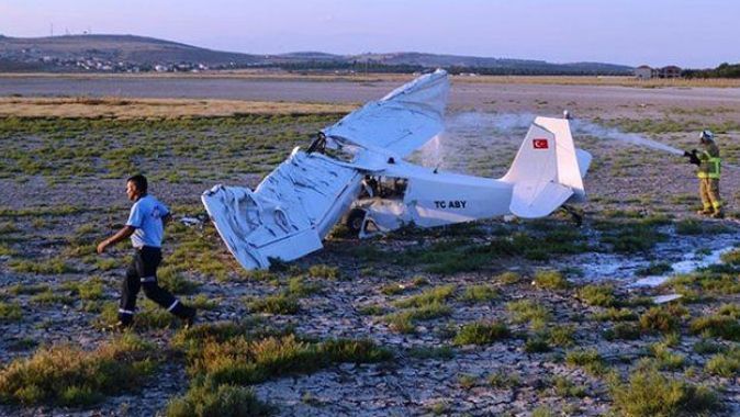 Tekirdağ&#039;da eğitim uçağı düştü, 2 kişi hayatını kaybetti