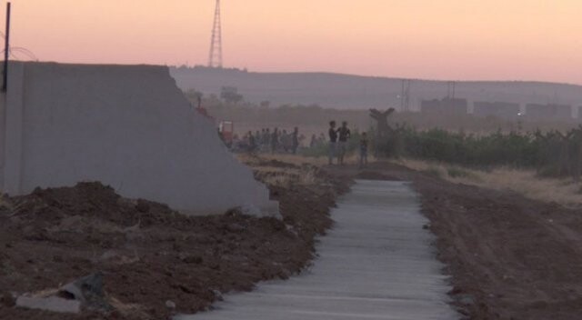Suriye sınırında duvar gerginliği!