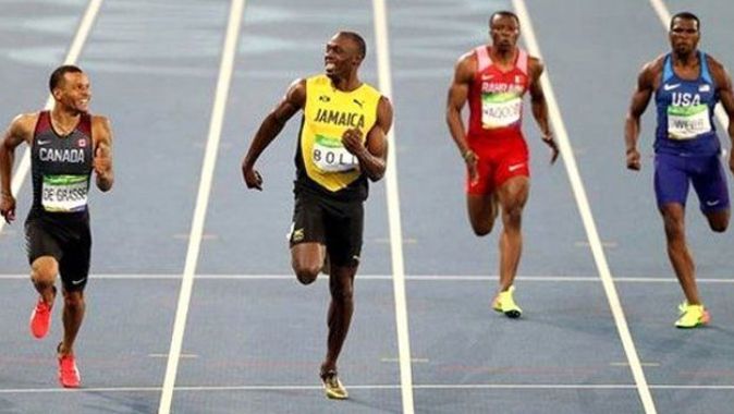 Usain Bolt dalga geçerek bitirdi