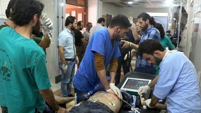 Bombardımanların hedefindeki Halep&#039;te hastaneler yaralılarla dolu
