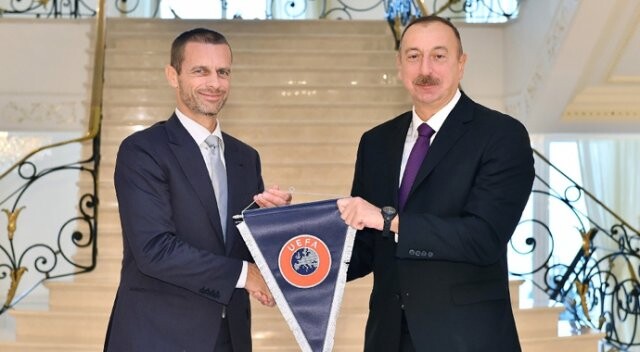 İlham Aliyev UEFA Başkanını kabul etti