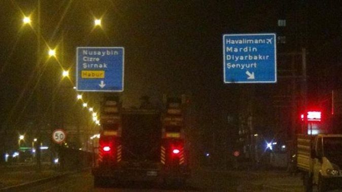 Sınıra sevk edilen zırhlı araçlar Kızıltepe&#039;den geçti