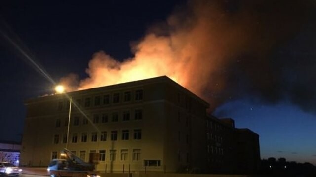 Edirne&#039;de bir okulda yangın çıktı