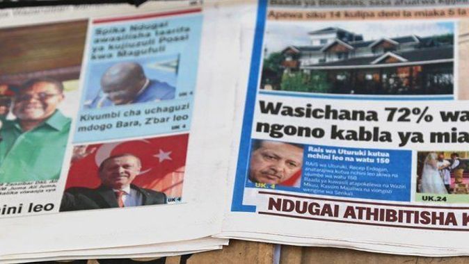 Cumhurbaşkanı Erdoğan&#039;ın ziyareti Tanzanya basınında