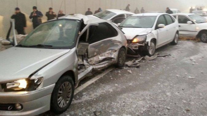 Konya’da feci kaza, 32 araç birbirine girdi