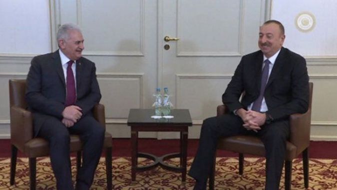 Başbakan Yıldırım, Aliyev’le görüştü