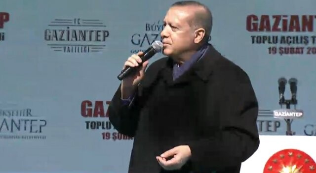 Cumhurbaşkanı Erdoğan, Gaziantep&#039;te halka hitap etti