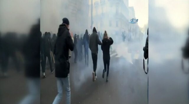 Fransa karıştı: Le Pen karşıtları polisle çatıştı