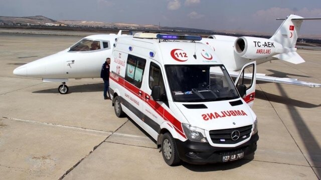 Ambulans uçak kalp hastası bebek için havalandı