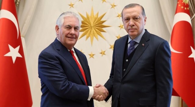 Cumhurbaşkanı Erdoğan, ABD Dışişleri Bakanı Rex Tillerson&#039;ı kabul etti