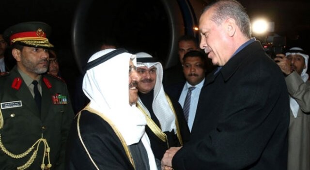 Cumhurbaşkanı Erdoğan Kuveyt Emiri&#039;ni havalimanında karşıladı