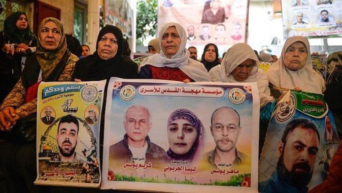 İsrail hapishanelerindeki Filistinlilere destek gösterisi düzenlendi