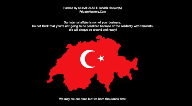 Türk korsanlar İsviçreli 24 siteyi çökertti