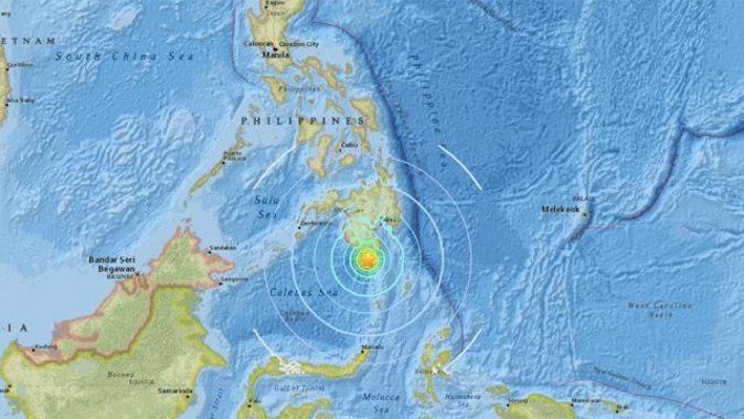 Filipinler&#039;de 6,8 büyüklüğünde deprem