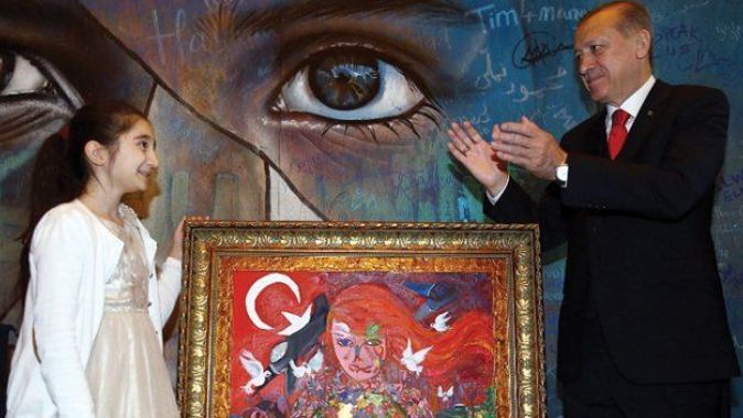 Küçük Dilara’dan Erdoğan’a anlamlı hediye