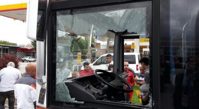 Adanaspor taraftar otobüsüne saldırı