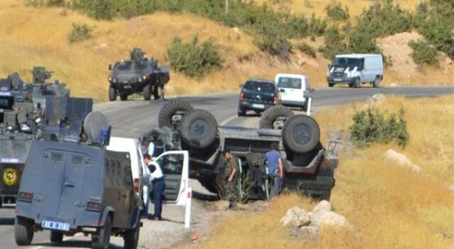 Cizre&#039;de zırhlı araç devrildi, 11 asker yaralı