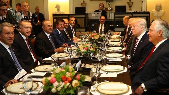 Cumhurbaşkanı Erdoğan ABD&#039;de onuruna verilen öğle yemeğine katıldı