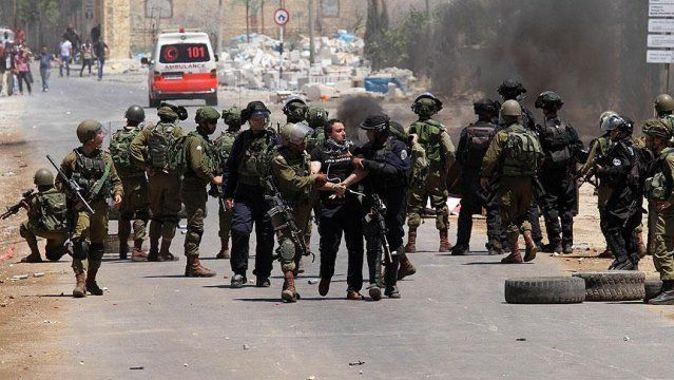 Filistinli tutuklulara destek gösterisine İsrail&#039;den müdahale