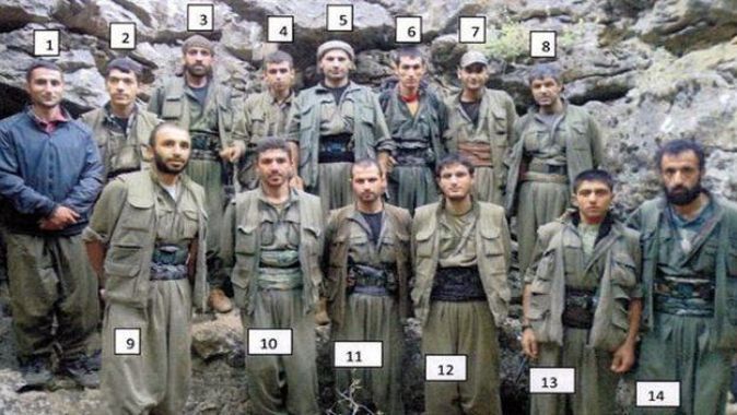 Fotoğraftaki PKK&#039;lı teröristlerin tamamı öldü